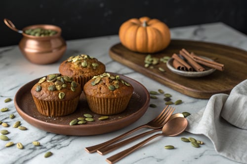 Paleo Pumpkin Muffins with Chopped Pecans